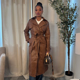 Black Panther Leather Trench