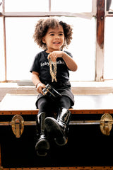 Baby Hustler Black Short Sleeve Lounge Tee