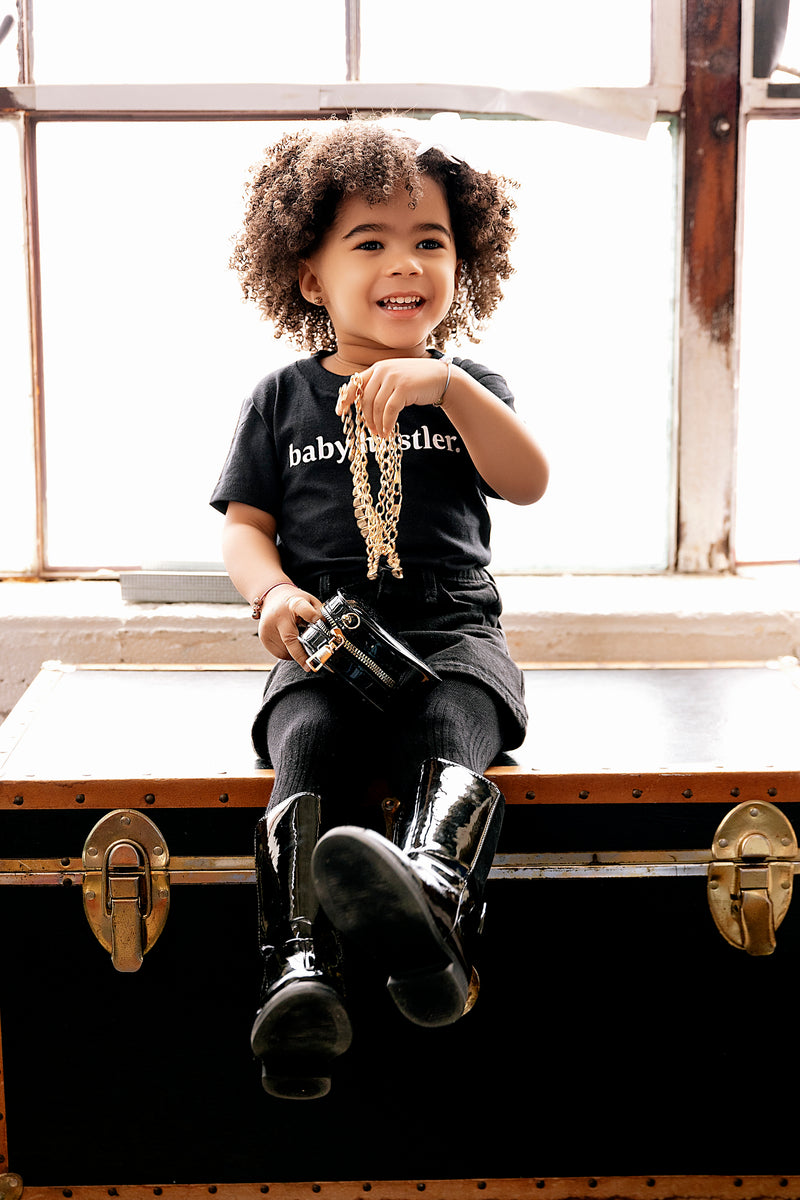 Baby Hustler Black Short Sleeve Lounge Tee