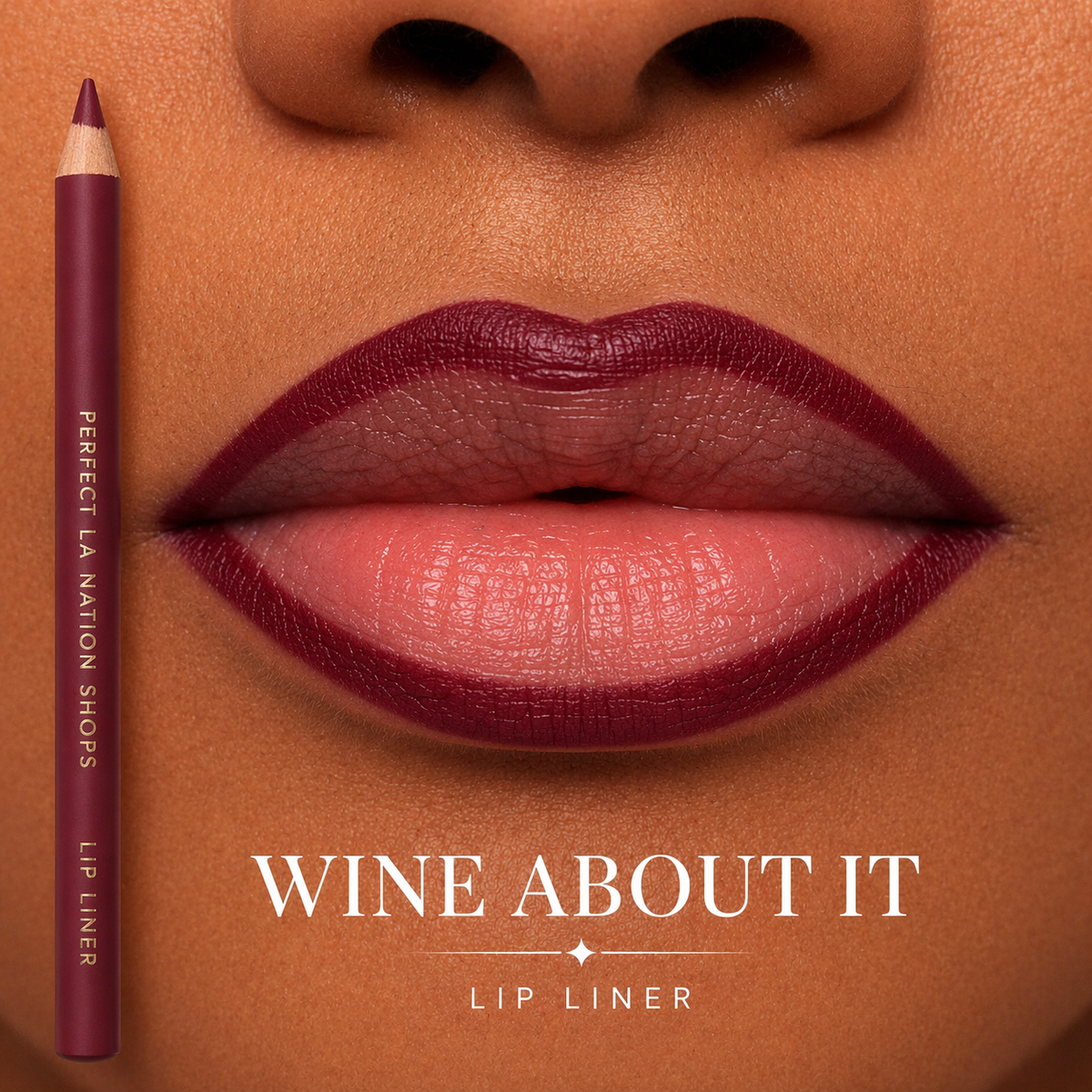 Soft Glide Lip Liner worn on lips showing defined lip shape