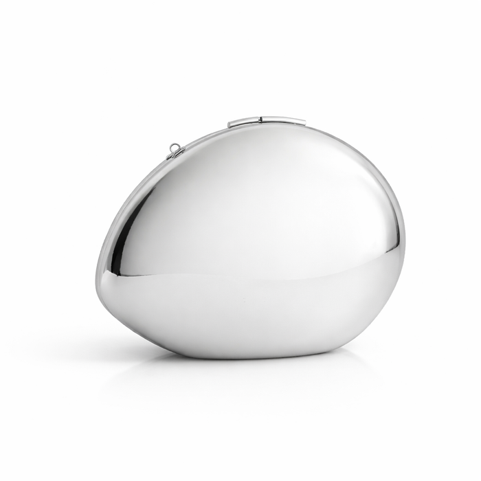mirrored chrome clutch