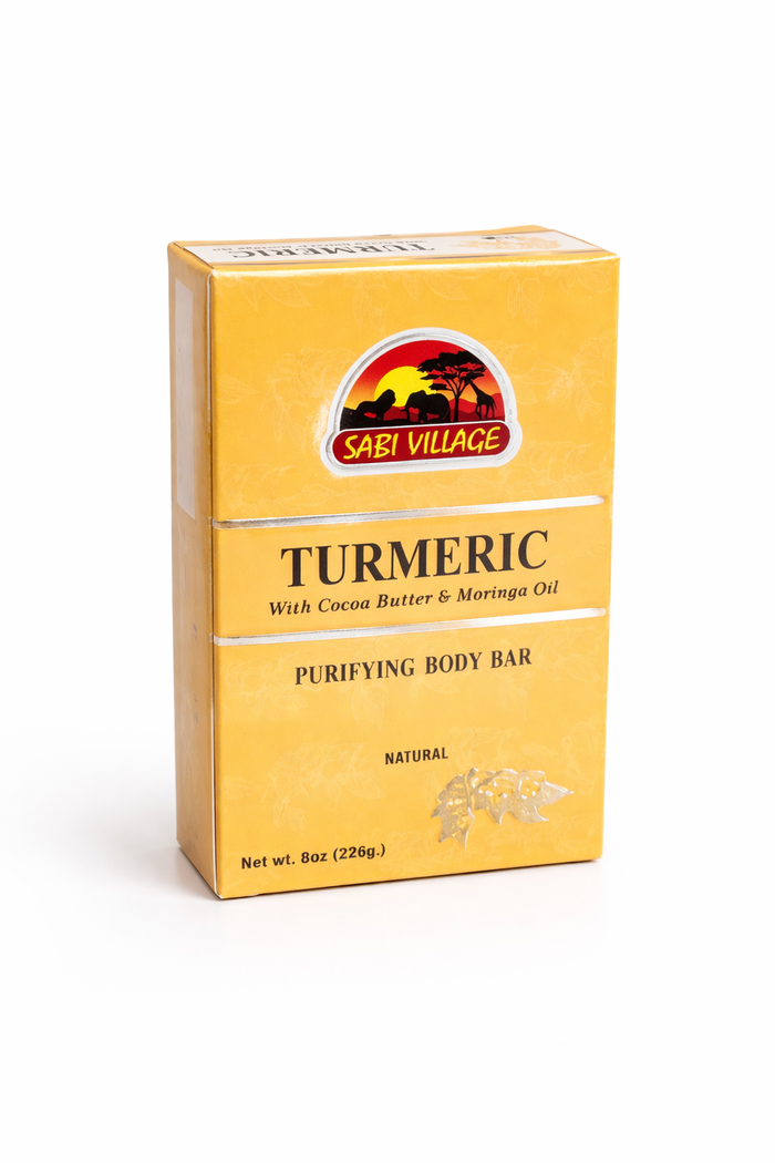 turmeric soap — infused with cocoa butter and moringa oil
