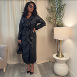 Black Panther Leather Trench